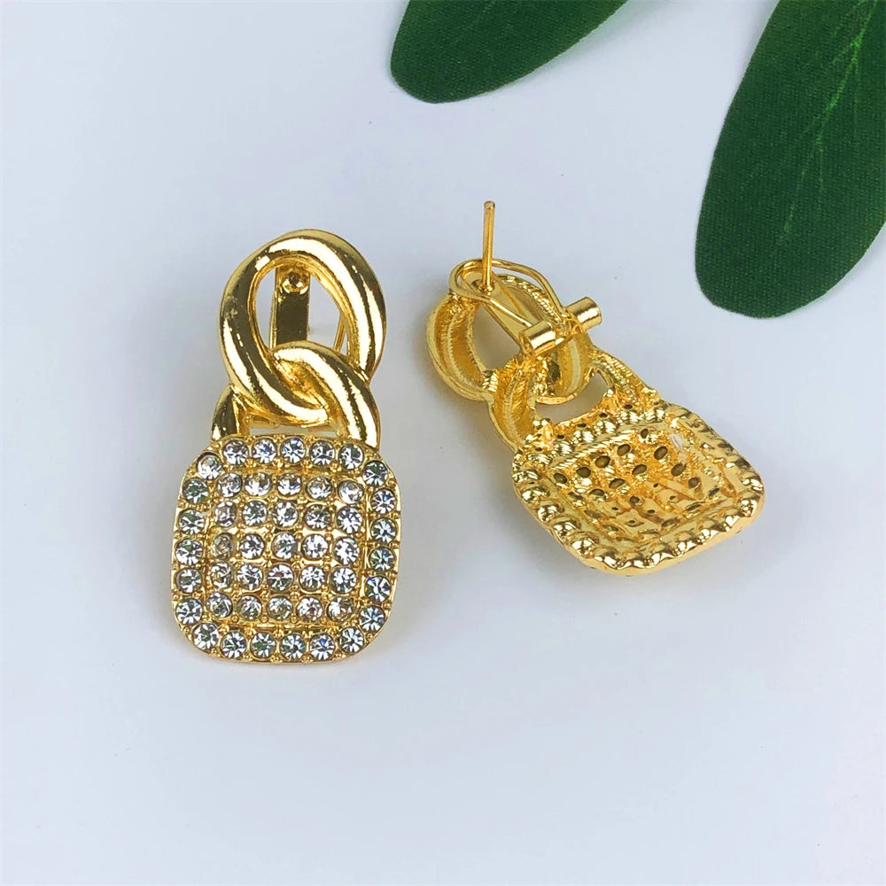 Vintage Women Necklace Bracelet Earring Ring Jewelry Set