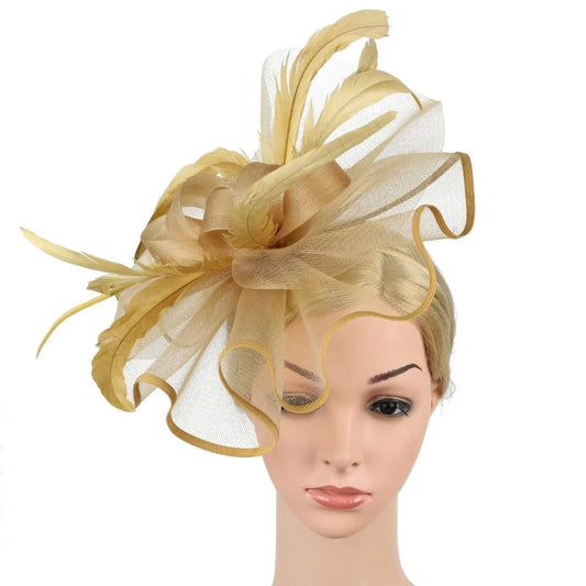 Stylish Top Hat Headband - Formal Feather Hat Headband