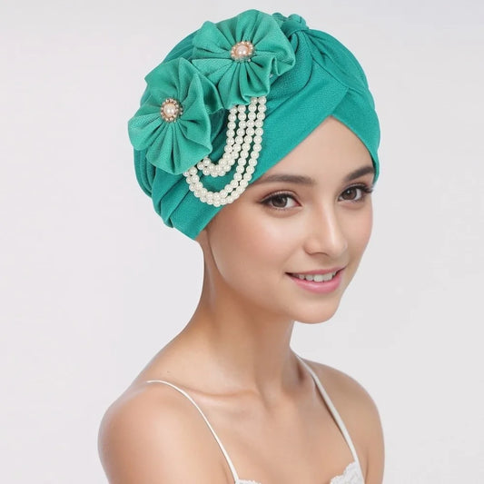 Breathable Elegant Flower Design Head Wrap