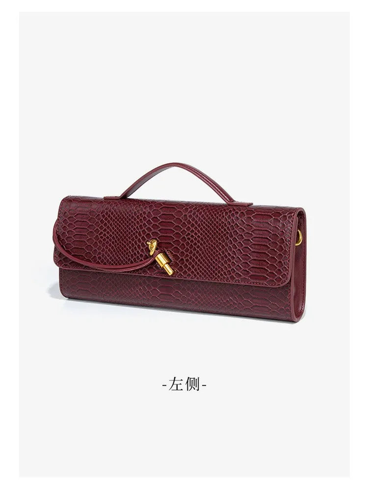 Luxury Design Snakeskin Pattern Crossbody Shoulder Bag