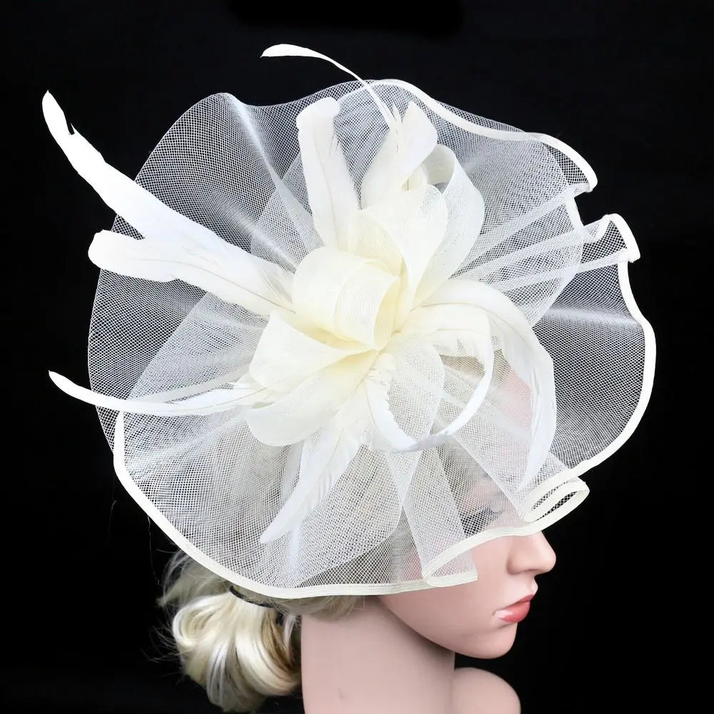 Stylish Top Hat Headband - Formal Feather Hat Headband