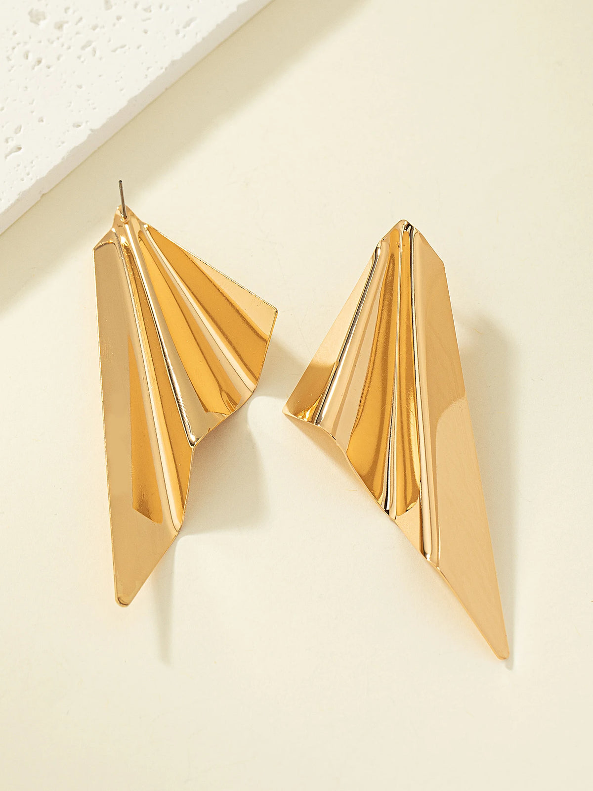 Women's Designer Rhombus-Shaped Metal Earrings