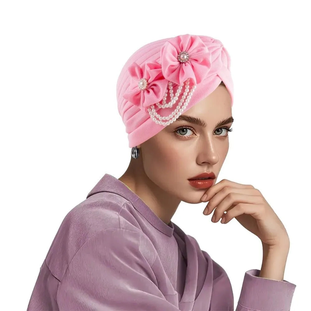 Breathable Elegant Flower Design Head Wrap