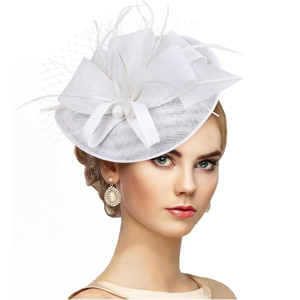 Elegant Feathers Fascinator Hat for Women