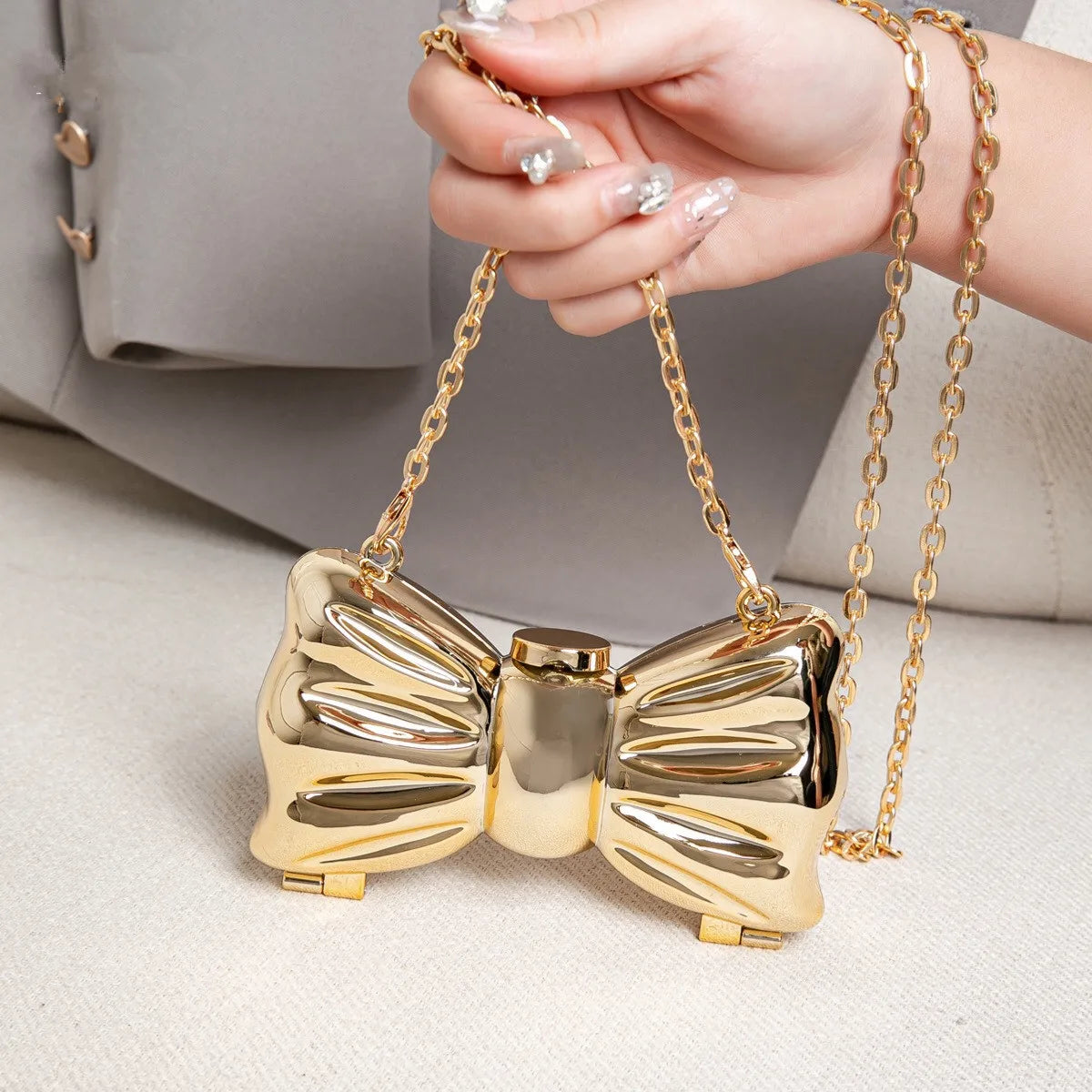 Luxury Golden Designer Evening Clutch