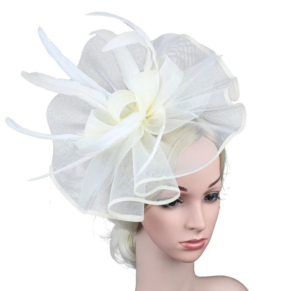 Stylish Top Hat Headband - Formal Feather Hat Headband