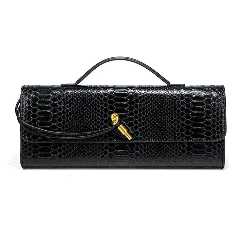 Luxury Design Snakeskin Pattern Crossbody Shoulder Bag