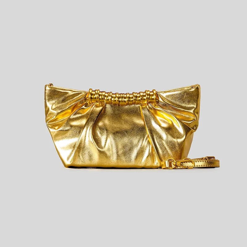 Elegant Ruched Hobos Clutch Bag