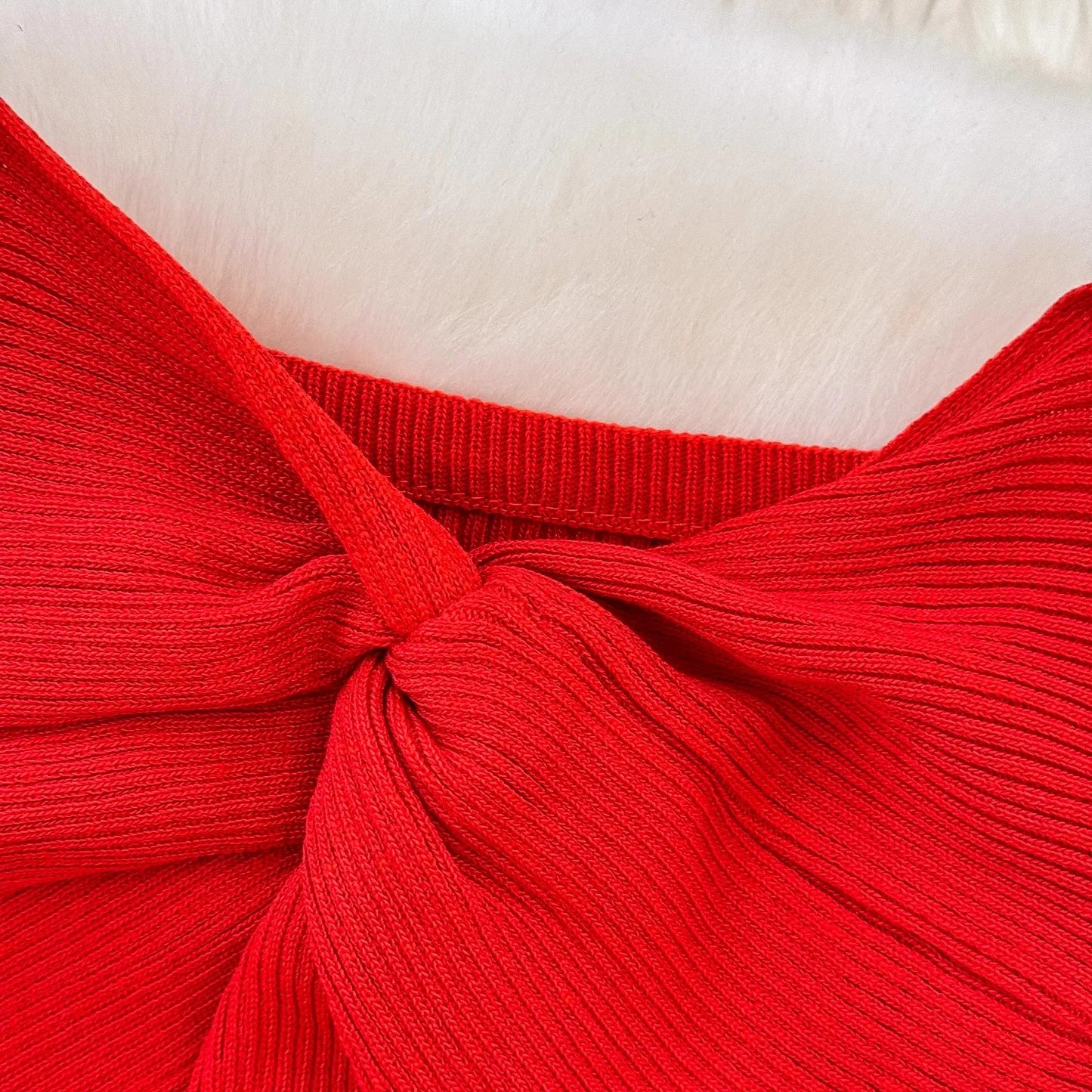 Knitting Knot Spaghetti Strap Camisole Dress