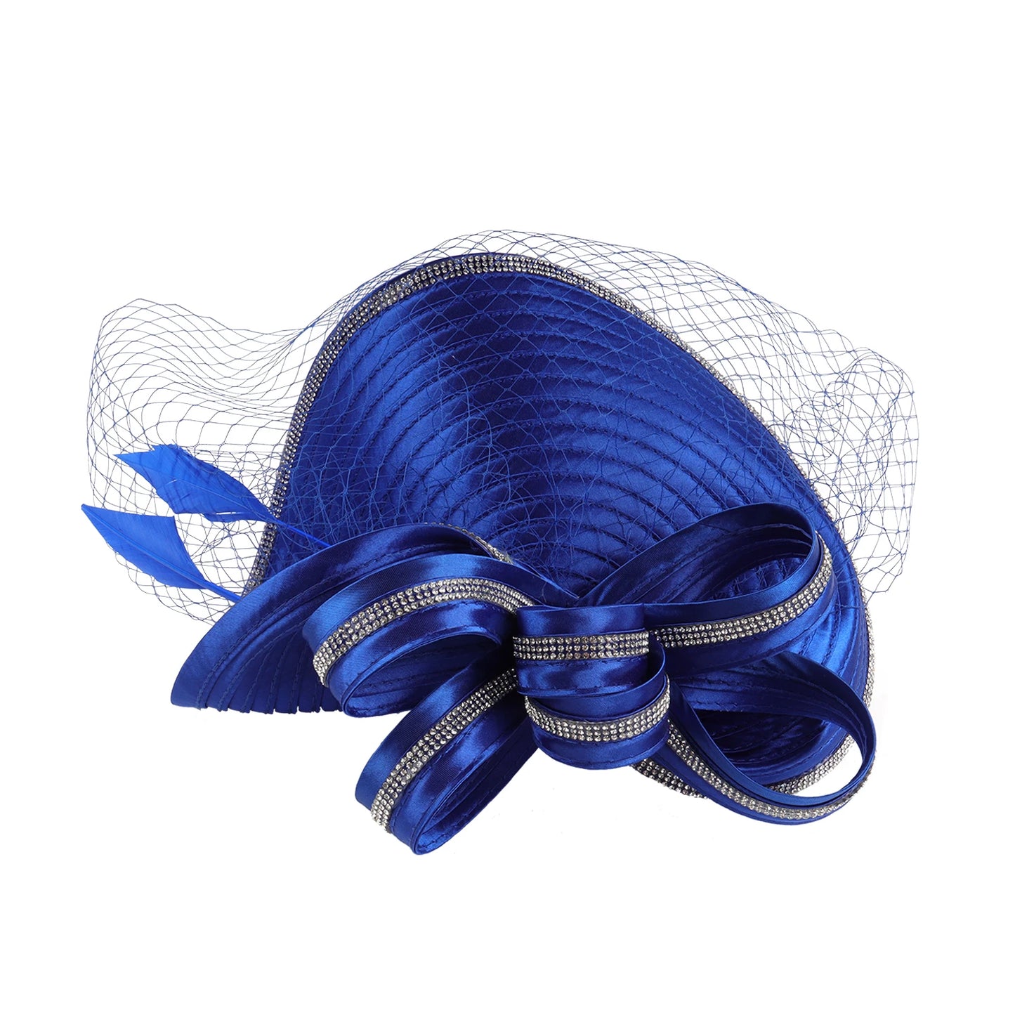 Elegant Women Derby Hats with Veil Headband